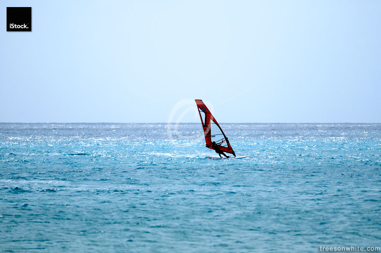 Windsurfing at the Island of Sal, Cape Verde.