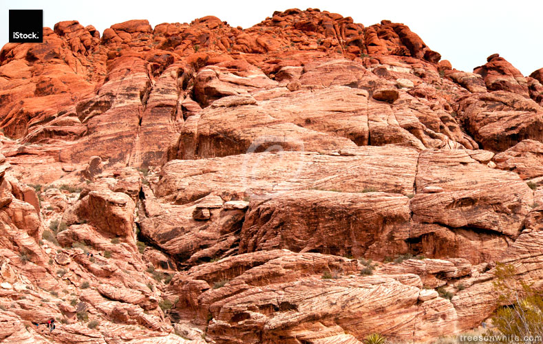 Red Rock Canyon near Las Vegas Rockformation Close-up.