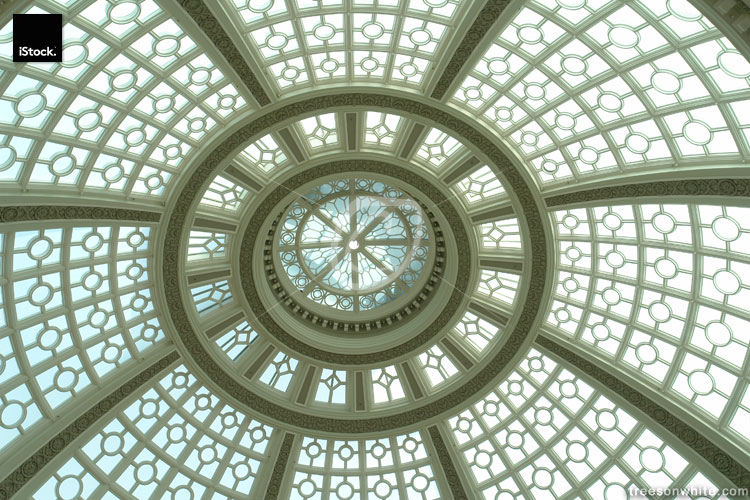Old Dome of big Downtown Shopping Mall