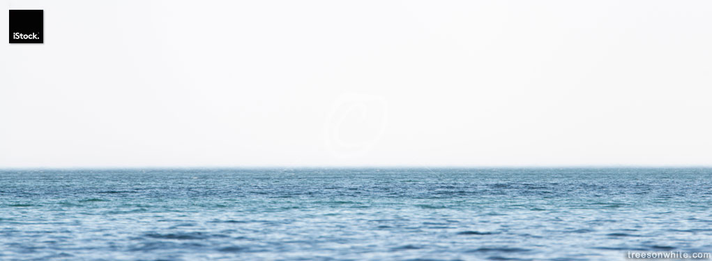 Calm ocean water background (Baltic Sea). On white.