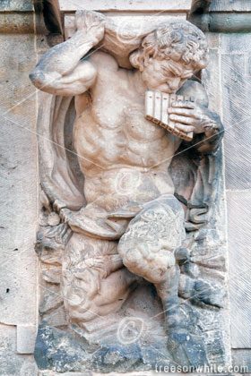 Historic, Baroque pillar sculpures at the Zwinger, Dresden, Germany.