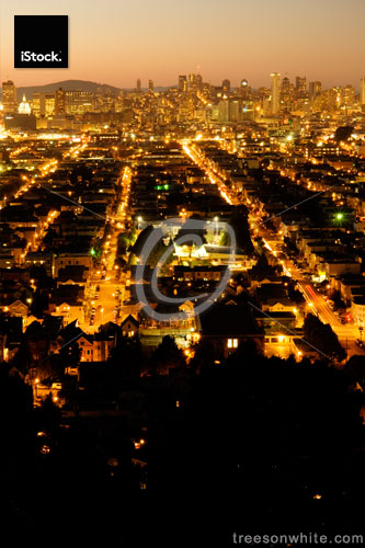 San Francisco at night from Bernal Heights
