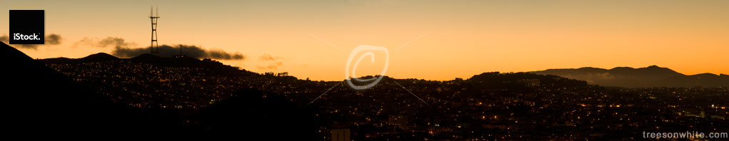 Panoramic view from sunset in San Francisco