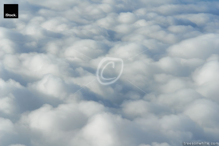 Cloud cover from above.